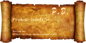 Prokop Dusán névjegykártya